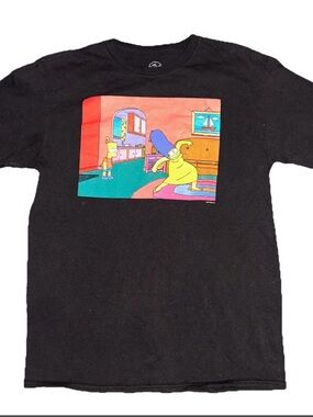The Simpsons Shirt Mens Medium Black Bart Marge Krumping Dancing Graphic Tee